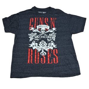Guns N’ Roses appetite for destruction album band tee men’s XL grey t-shirt